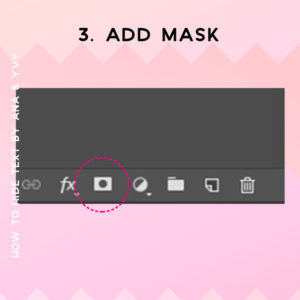 add mask to your layer | how to hide text behind things