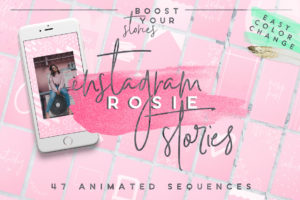 Rose rosie instagram story animation stories pack ladyboss girly blogger fashion ana yvy