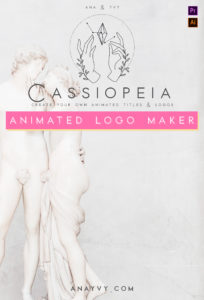 Cassiopeia logo design animation ana yvy motion vintage hand greenery apothecary